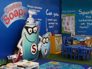 Captain Soapy and his warm friend Flo