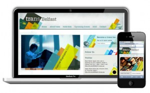 There were two versions of the Trans Belfast 2010 website.